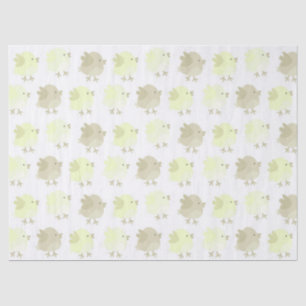 Papel De Seda Pintinhos amarelos neutros do passarinho do bebê