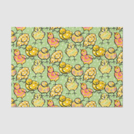 Papel De Seda Pintinhos coloridos da páscoa