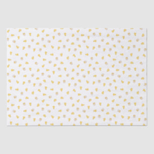 Papel De Seda Pintinhos Ditsy (branco) - Padrão de Páscoa bonito