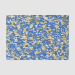 Papel De Seda Pintor Azul, Amarelo e Branco
