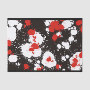 Papel De Seda Pintor preto, branco e vermelho