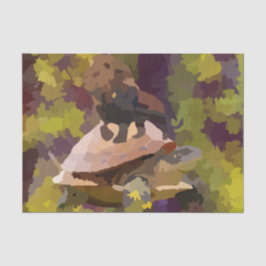 Papel De Seda pintura aquosa de leão com casca de tartaruga