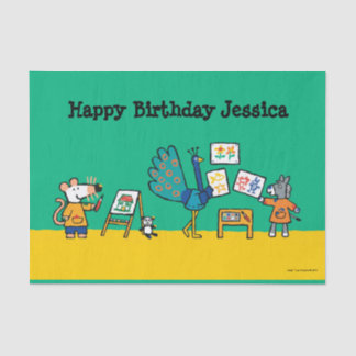 Papel De Seda Pintura com Maisy!