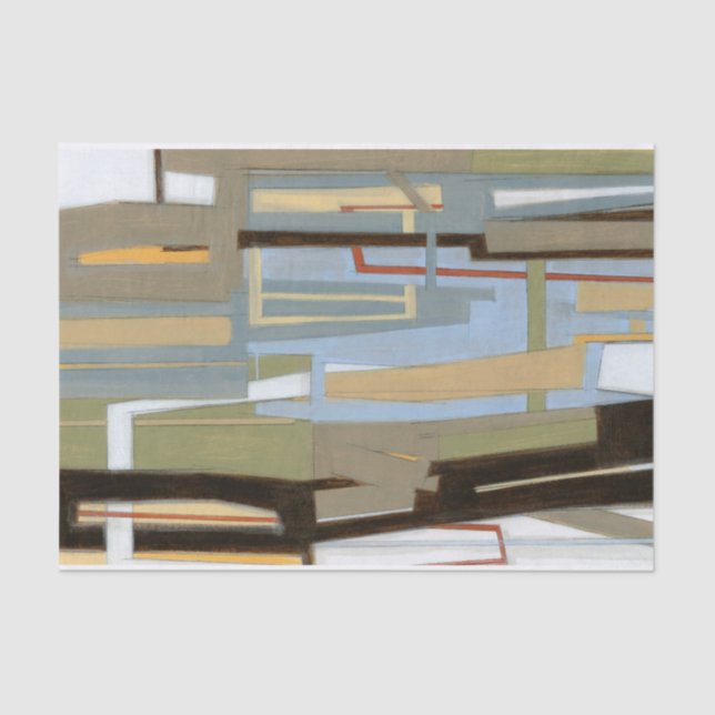 Papel De Seda Pintura da expressão livre moderna de Norman Wyatt (Frente )