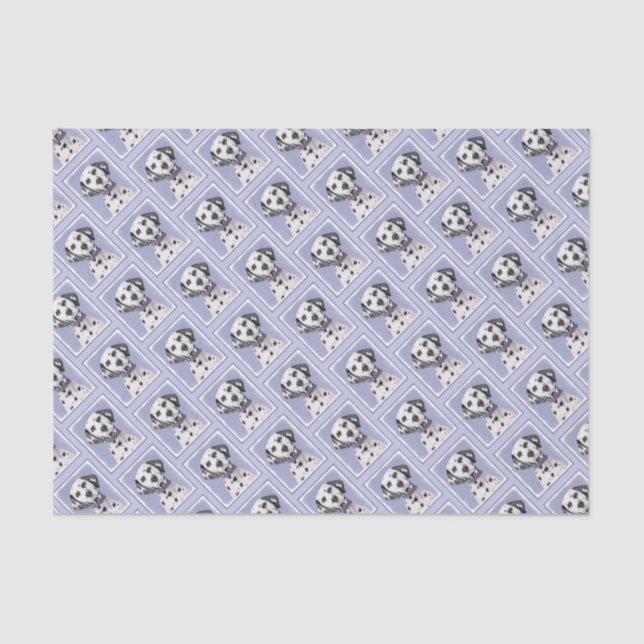 Papel De Seda Pintura Dalmática - Arte Cachorra Original (Frente )