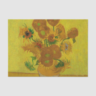 Papel De Seda Pintura de 15 Girassóis de Vincent Van Gogh