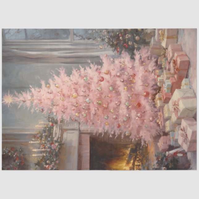 Papel De Seda Pintura de Árvore de Natal de Feriado de Descaptaç (Frente )