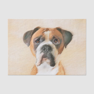 Papel De Seda Pintura De Cachorro Descortada Arte Animal Origina