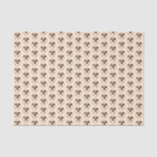 Papel De Seda Pintura De Cachorro Descortada Arte Animal Origina