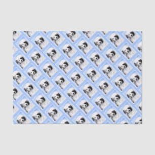 Papel De Seda Pintura de Cachorro Português - Arte Original de C