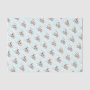 Papel De Seda Pintura de Coton de Tulear - Arte de Cão Original