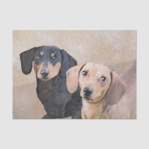 Papel De Seda Pintura de Dachshund (Suave) - Arte Original de C