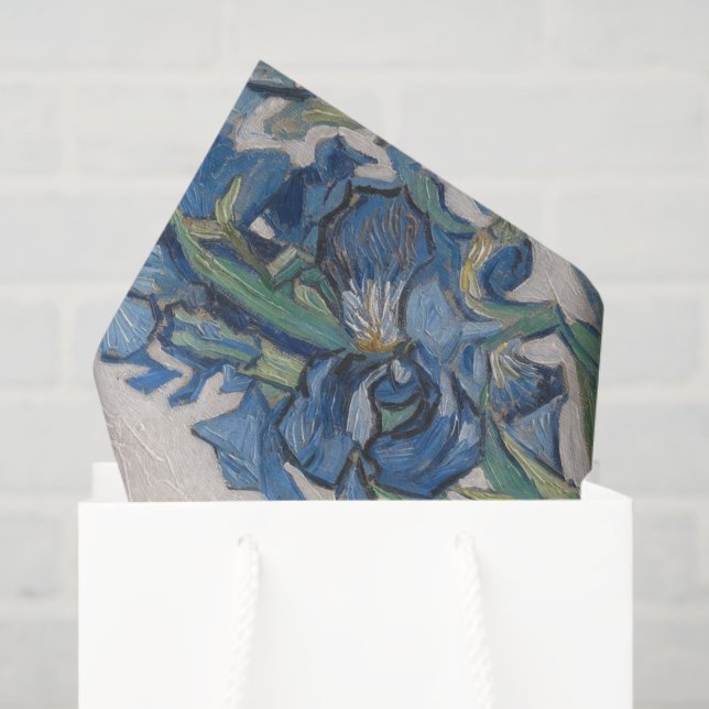 Papel De Seda Pintura de Flores Impressionistas de Vincent Van G (Sacola de presentes)