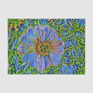 Papel De Seda Pintura de flores roxas