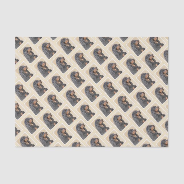 Papel De Seda Pintura de Gordon Setter - Arte de Cachorro Origin (Frente )