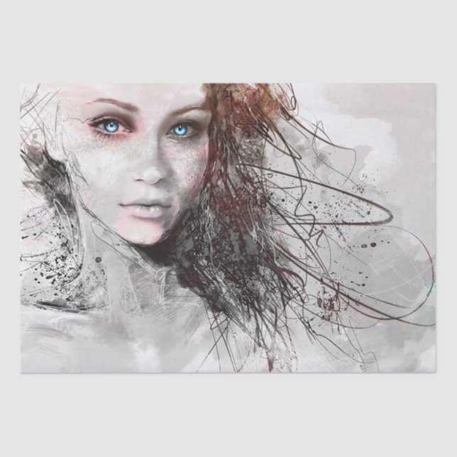 Papel De Seda Pintura de Mulheres Bonitas (Frente )