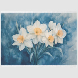 Papel De Seda Pintura de Narciso em Aquarela Decoupage