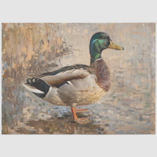 Papel De Seda Pintura de Patos Selvagens em Decoupage