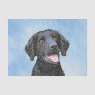 Papel De Seda Pintura De Retriever Revestida Por Cachorro - Arte