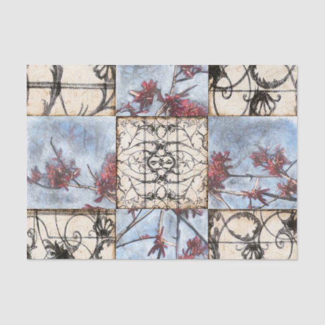 Papel De Seda Pintura de Rolagem de Abstrato Paneled (Frente )