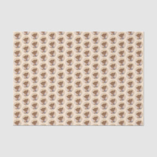 Papel De Seda Pintura de Shiba Inu (Vermelho) - Arte Original de