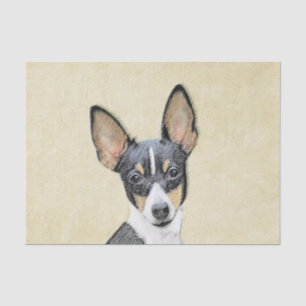 Papel De Seda Pintura de Toy Fox Terrier - Arte de Cachorro Orig