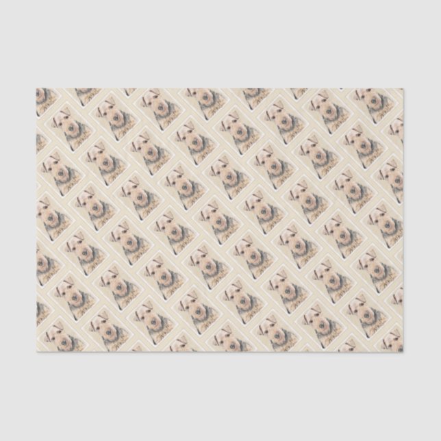 Papel De Seda Pintura de Welsh Terrier - Arte de Cachorro Origin (Frente )