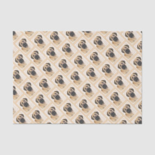 Papel De Seda Pintura em Boerboel - Arte Cachorro Original Bonit