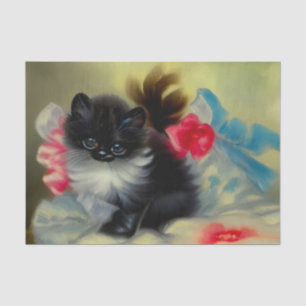 Papel De Seda Pintura em branco e preto