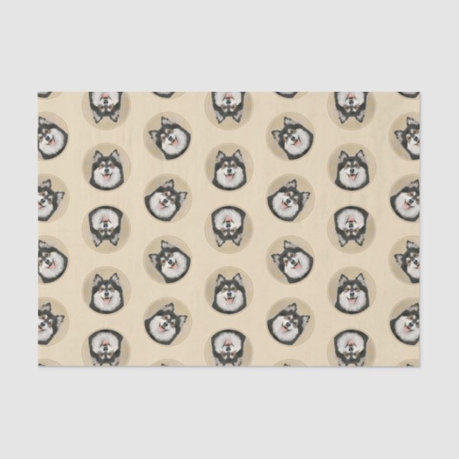 Papel De Seda Pintura em preto e marrom finlandês para pintura d (Frente )