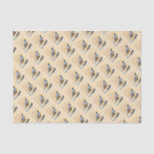 Papel De Seda Pintura em Quail de Gambrel — Arte original sobr