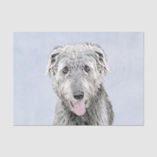 Papel De Seda Pintura em Wolfhound Irlandês - Arte em Cachorro