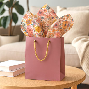 Papel De Seda Pintura Floral com Estilo de Arte Antiquada