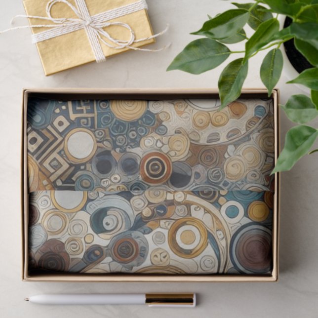 Papel De Seda Pintura Floral com Estilo de Arte Antiquada (Presente)