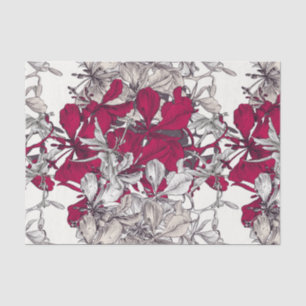 Papel De Seda Pintura floral do vintage elegante da arte de