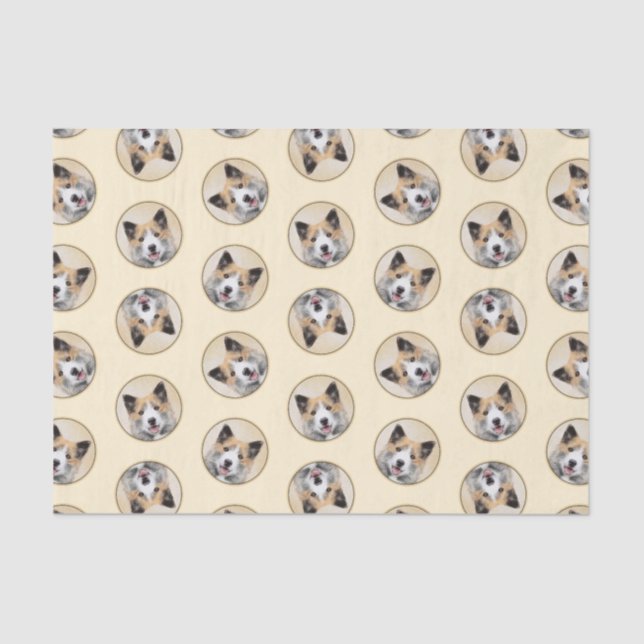 Papel De Seda Pintura Islandesa De Cão-Cão (Frente )