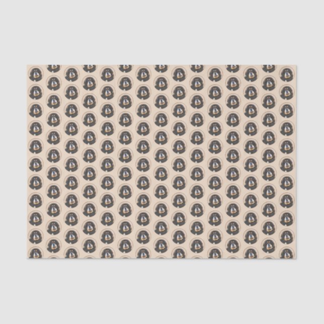 Papel De Seda Pintura Mastiff Tibetana - Arte Canina Original (Frente )