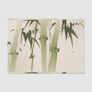 Papel De Seda Pintura oriental do estilo, ramos 2 do bambu