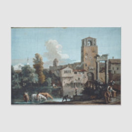 Papel De Seda Pintura Paisagem de Cavalos Ricci Capriccio