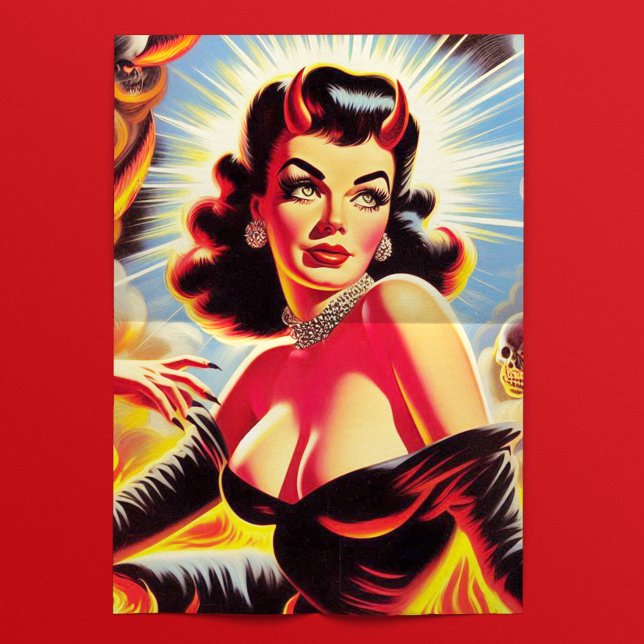 Papel De Seda Pinup Endiabrado Vintage (Criador carregado)