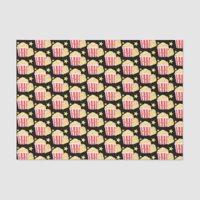 Papel De Seda Pipoca E Bilhetes Noturnos De Filme (Frente )