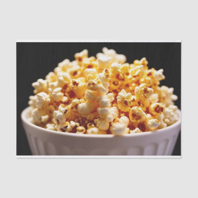 Papel De Seda Pipoca num Fundo Preto (Frente )