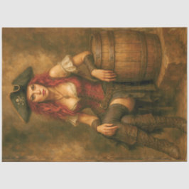 Papel De Seda Pirata com Barril | Decoupage Náutico Caribenho