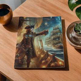 Papel De Seda Pirata Espacial Steampunk Vintage Vitoriano