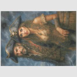 Papel De Seda Pirate Captain and Queen | Caribbean Nautical 