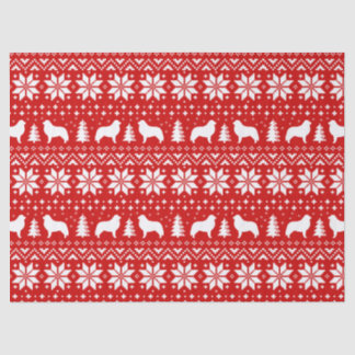 Papel De Seda Pirenéus excelentes Silhouettes Padrão de Natal Ve