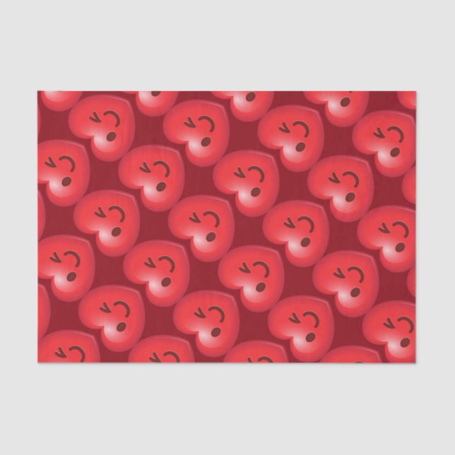 Papel De Seda Pisc o coração Emoji (Frente )
