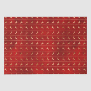 Papel De Seda Pista de restos de ouro vermelho elegante no Natal