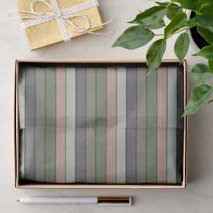 Papel De Seda Pistachio Nut Shell Green Peach Stripes