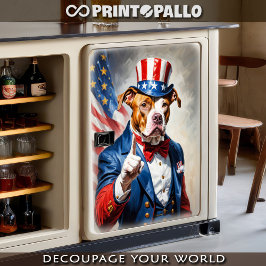 Papel De Seda Pitubull como Tio Sam no dia 4 de julho -